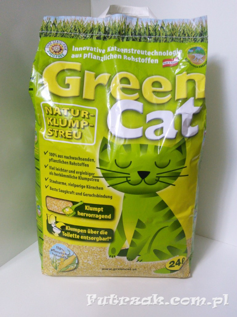 Green Cat-naturalny żwirek zbrylający-24l Green Cat-naturalny żwirek zbrylający-24l
