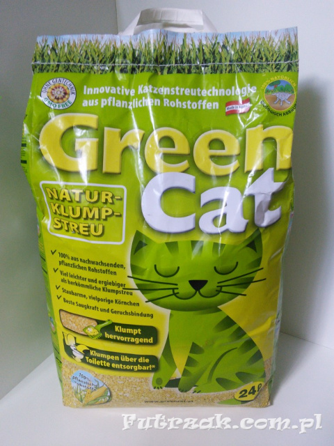 Green Cat-naturalny żwirek zbrylający-24l Green Cat-naturalny żwirek zbrylający-24l