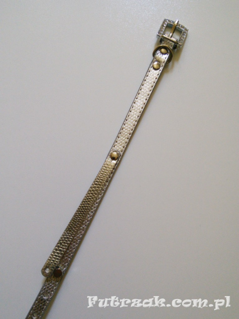 Obroża wężowa skóra drobna/srebrna/33cm Obroża wężowa skóra drobna/srebrna/33cm