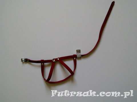 Szelki welurowe/40cm/czerwone Szelki welurowe/40cm/czerwone