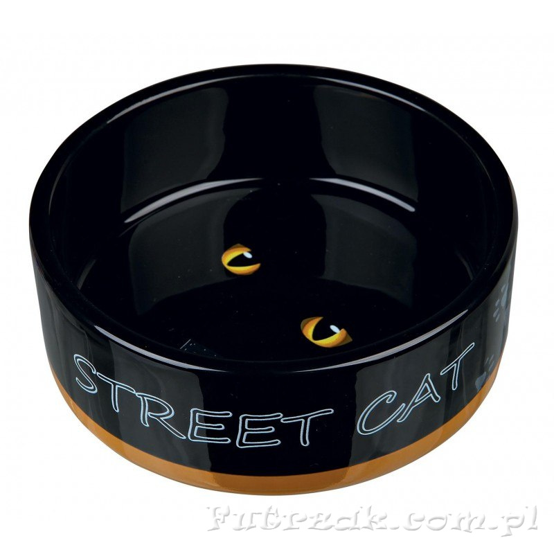 Miska ceramiczna "STREET CAT"/żółta-TX 24659 Miska ceramiczna "STREET CAT"/żółta-TX 24659