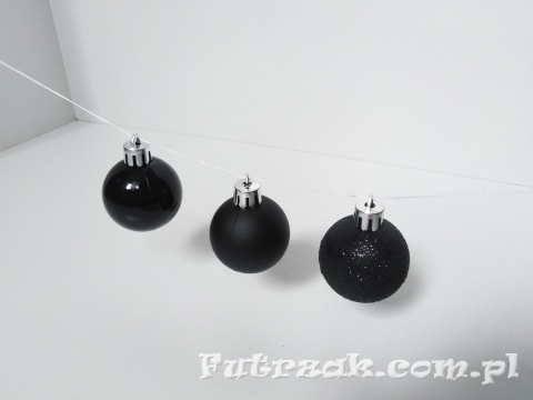 Bombki plastikowe/czarne/tuba-18szt. Bombki plastikowe/czarne/tuba-18szt.