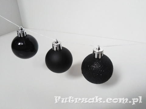 Bombki plastikowe/czarne/tuba-18szt. Bombki plastikowe/czarne/tuba-18szt.