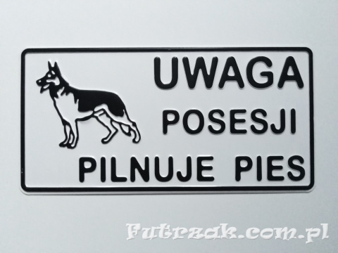 Tabliczka ostrzegawcza, metalowa-"UWAGA POSESJI..." Tabliczka ostrzegawcza, metalowa-"UWAGA POSESJI..."