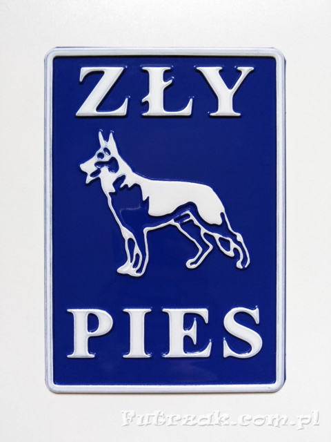 Tabliczka ostrzegawcza, metalowa-"ZŁY PIES" Tabliczka ostrzegawcza, metalowa-"ZŁY PIES"