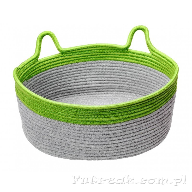 Oval Cat Bed Grey&Green