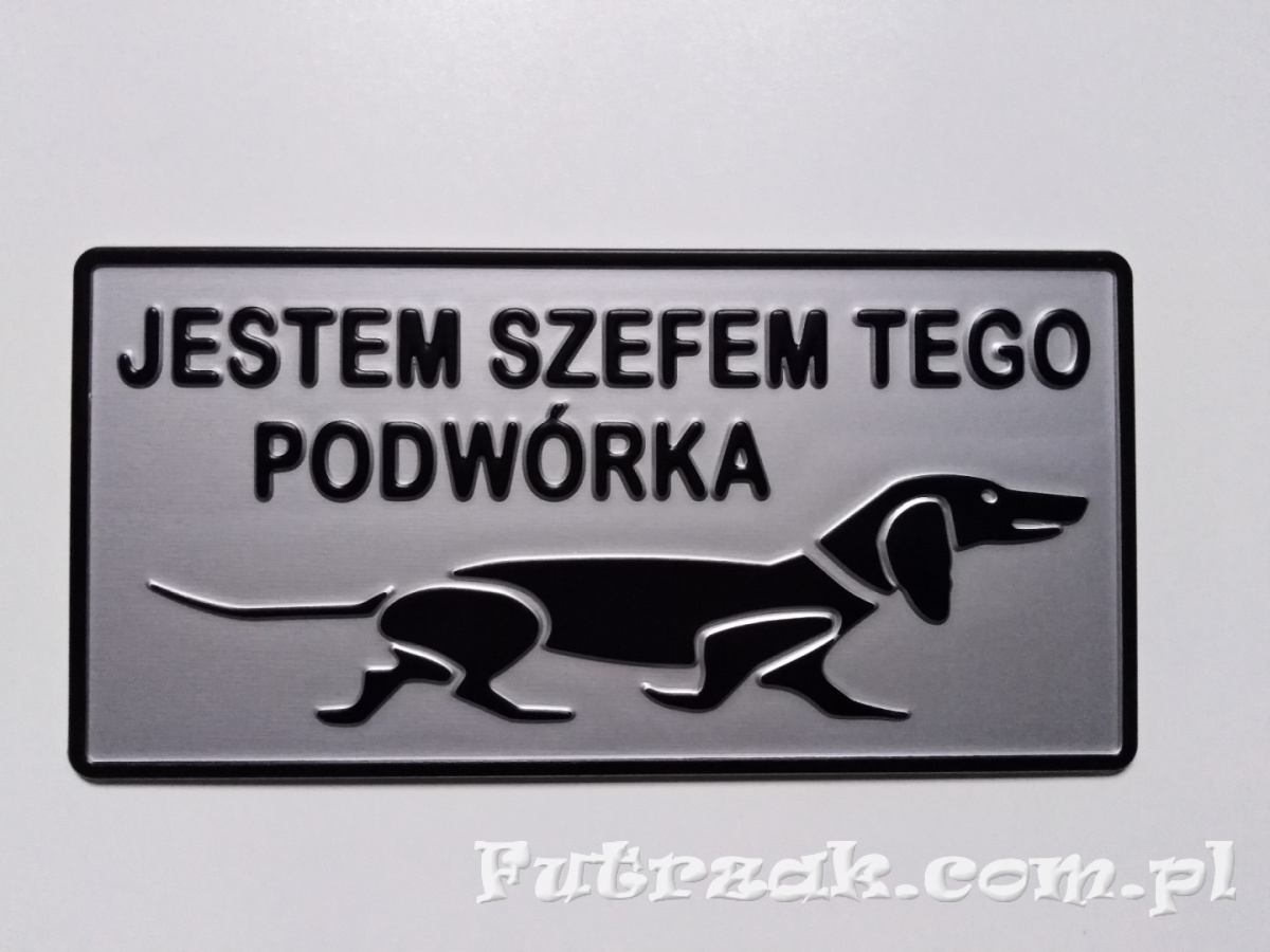 Tabliczka ostrzegawcza, metalowa-"JESTEM SZEFEM..." Tabliczka ostrzegawcza, metalowa-"JESTEM SZEFEM..."