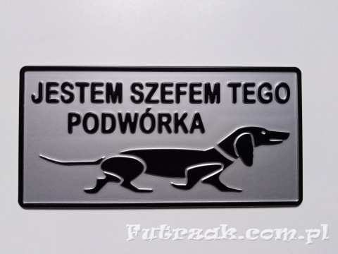 Tabliczka ostrzegawcza, metalowa-"JESTEM SZEFEM..." Tabliczka ostrzegawcza, metalowa-"JESTEM SZEFEM..."
