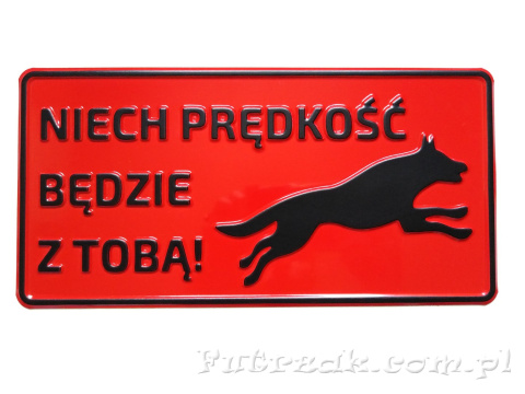 Tabliczka ostrzegawcza, metalowa-"NIECH PRĘDKOŚĆ..." Tabliczka ostrzegawcza, metalowa-"NIECH PRĘDKOŚĆ..."