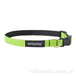 Obroża Amiplay Twist L 35-50cm zielono-czarna
