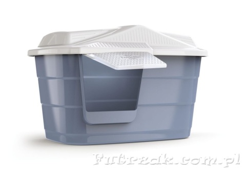 Toaleta/Legowisko 2 w 1 VILLA w kształcie domku szara Toaleta/Legowisko 2 w 1 VILLA w kształcie domku szara