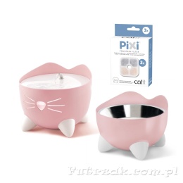 Catit Pixi Fountain Combo fontanna różowa dla kota+miska+filtry