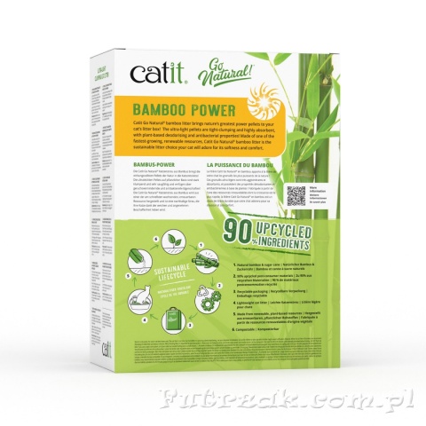 Go Natural Ultra-light żwirek dla kota zbrylający waniliowy bambusowy 3,6 kg