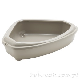 Kuweta narożna z ramką ciepło szara 55x45x14 cm Y3613S-4614