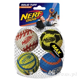 Zestaw 4 piłek tenisowych NERF DOG Ø 6,4 cm