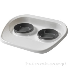 Podstawka z dwoma miskami 2x300ml dla kota małego psa