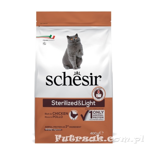 Schesir Original Sterilized&Light karma dla kotów sterylizowanych kurczak 400g
